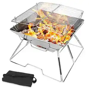 Klappgrill odoland faltbarer lagerfeuer grill camping feuerstelle