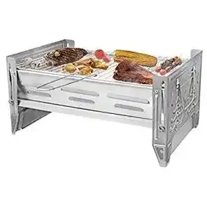 Klappgrill venton camping grill holzkohle 45 x 28 x 4 cm