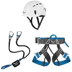 Klettersteigset salewa premium attac gurt ferrata lite helm toxo 1