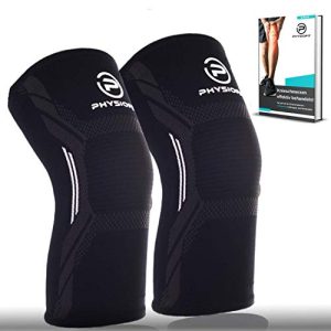 Bandage de genou Sport PhysioFit, lot de 2 bandages de genou pour femme