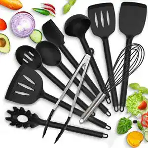 Kochloeffel modrady modrad silikon kuechenhelfer set 10pcs kochset