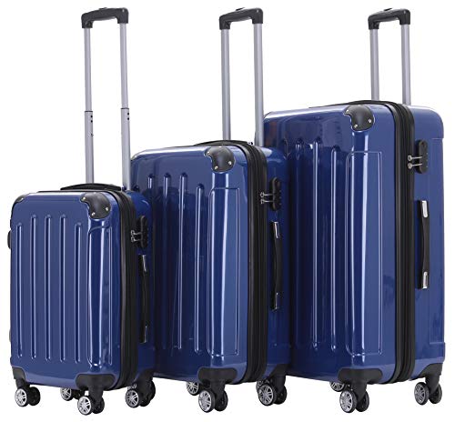Koffer Set BEIBYE, 3er Kofferset Hartschalen-Koffer Reisekoffer