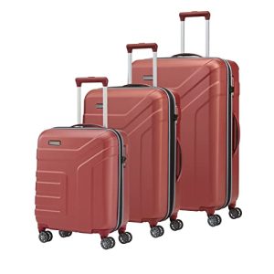 Set valigie Travelite 4 ruote taglie L/M/S con lucchetto TSA