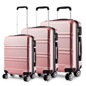 Set valigie 3 pezzi Set valigie KONO Valigia da viaggio rigida da 3 pezzi