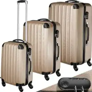 Kofferset 3 teilig tectake 3 tlg reisekoffer set hartschalenkoffer