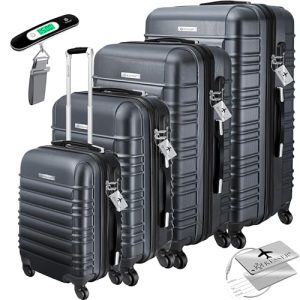 Bőrönd készlet 4 részes KESSER ® 4 részes. Kemény héjú bőröndkészlet utazási bőrönd