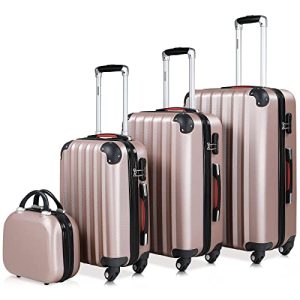 Set de valises 4 pièces Monzana ® Baseline set de valises 4 pièces or rose