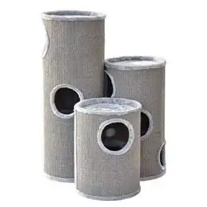 Kratztonne nanook kratzbaum condo mit spielball sisal pluesch