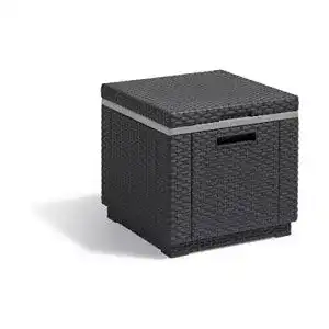 Kuehlbox allibert by keter beistelltisch ice cube graphit