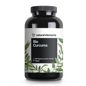 Kurkuma-Kapseln natural elements Bio Curcuma mit schwarzem Pfeffer