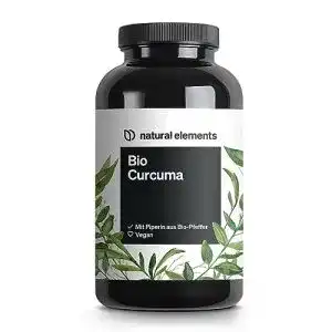 Kurkuma kapseln natural elements bio curcuma mit schwarzem pfeffer