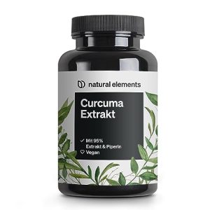 Cápsulas de cúrcuma elementos naturais Extrato de curcuma – 90 cápsulas