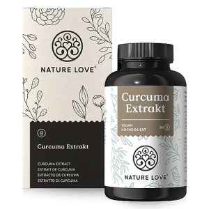 Cápsulas de cúrcuma Nature Love ® Extrato de Curcuma 15000 – 90 cápsulas