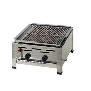 Lava stone gas grill ChattenGlut professional / gas roaster 2 flames, with 9kW