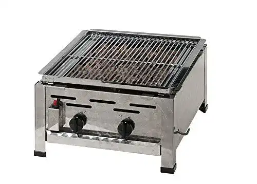 Lavastein Gasgrill ChattenGlut Profi 2-flammig mit 9 kW Leistung