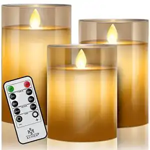Led kerze kesser led kerzen 3er set flammenlose kerze
