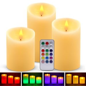 LED-Kerze LUXONIC LED RGB Kerzen Flammenloses Kerzenlichter