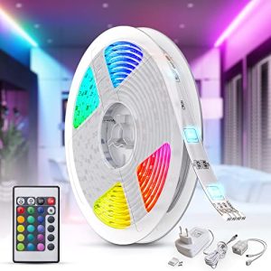 LED fairy lights BKLicht – LED strip 5m with remote control, colorful