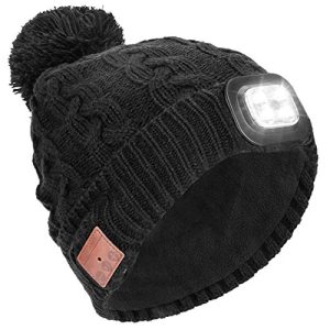 LED hat Powcan winter hat with light Wireless Bluetooth 5.0