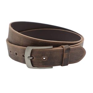 Cinturón de cuero para hombre Nk Belt 4cm cinturón de cuero de búfalo marrón genuino