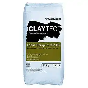 Lehmmoertel claytec lehmoberputz fein 06 sackware trocken