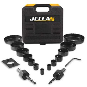 Set testera za rupe Jellas pila za rupe, 19-delni set za bušenje rupa 19-127mm