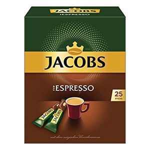 Café instantáneo Jacobs Espresso, 25 barras de café instantáneo