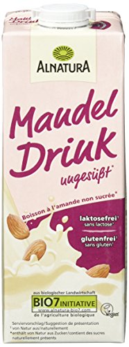 Mandelmilch Alnatura Mandel Drink ungesüßt, 8er Pack (8 x 1 l)