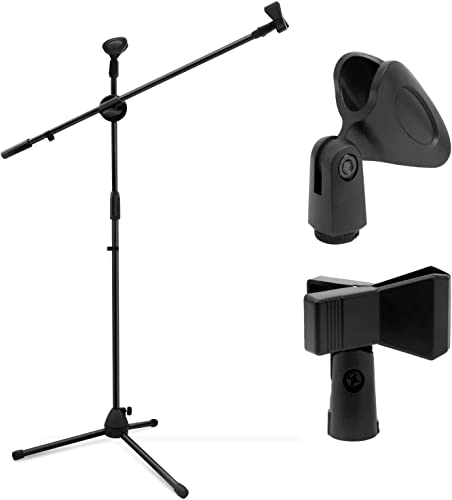 Mikrofonständer Ohuhu , Mikrofon Ständer mit 2 Mikrofonclips