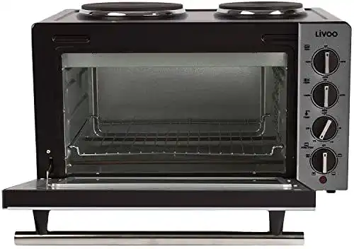 Minibackofen mit Kochplatten und Heißluftfunktion von Livoo