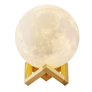 Lâmpada lunar ALED LIGHT lâmpada lunar 3D luz noturna regulável, lua LED de 15 CM