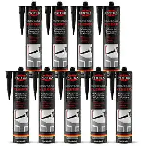 Montagekleber pritex profi weiss 9x 300 ml baukleber 1