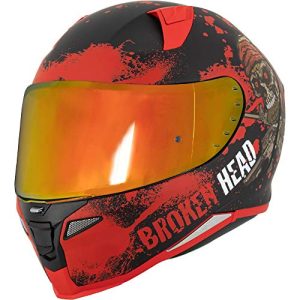 Cascos de moto Broken Head Jack S. V2 Pro Rojo, conjunto de casco integral