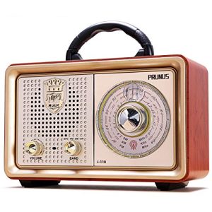 Rádio nostálgico Prunus J-110 Rádio retrô AM/FM/SW com Bluetooth