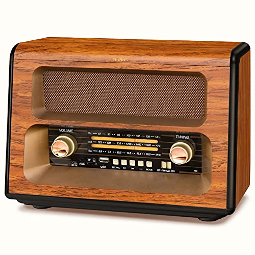 Nostalgieradio prunus J-199 Retro Radio Bluetooth, AM FM SW Nostalgie