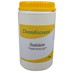 Oxalic acid Chemdiscount 1kg powder (clover salt, ethanedioic acid)