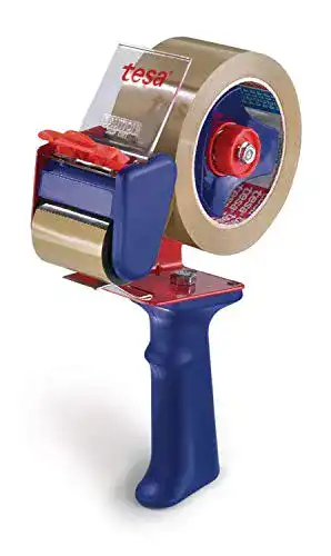 Packbandabroller Tesa 6300 für Klebeband in Blau und Rot