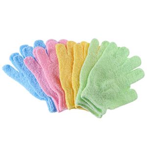 Exfoliating gloves Healifty 4 pairs of bathroom peeling gloves