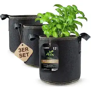 Pflanzsack diyer lohag premium vliesstoff 12 liter 3er pack