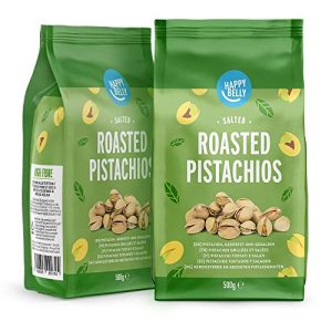 Pistachios Happy Belly Amazon brand, roasted and salted, 500g