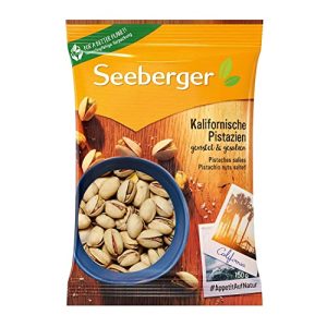 Pistachos Seeberger tostados y salados, paquete de 12, crujientes