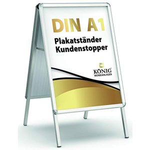 Poster stand König advertising systems Dreifke customer stopper Keitum