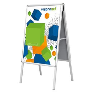 Vispronet poster stand, high-quality DIN A2 – customer stopper
