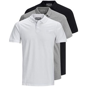 Polo gömlek erkek slim fit JACK & JONES 3'lü paket erkek polo gömlek slim