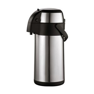 Pump thermos flask axentia Airpot in silver, pump flask