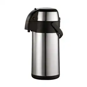 Pumpthermoskanne axentia airpot in silber pumpkanne 1