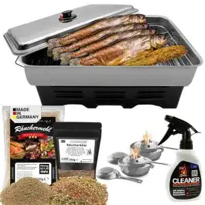 Raeucherofen eversmoke deluxe edelstahl tisch set mit zubehoer