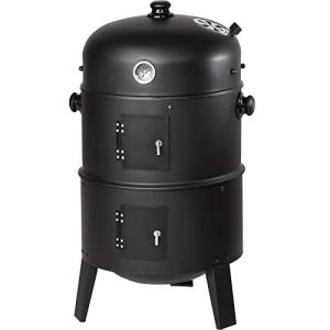 Smoker tectake ® 3in1 BBQ charcoal grill barbecue smoker