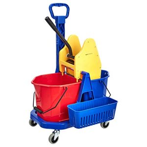 Cleaning Cart AmazonCommercial Double Bucket Rolling Cart