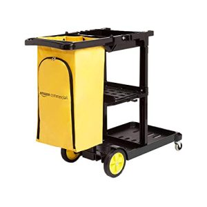 AmazonCommercial cleaning trolley with zip bag